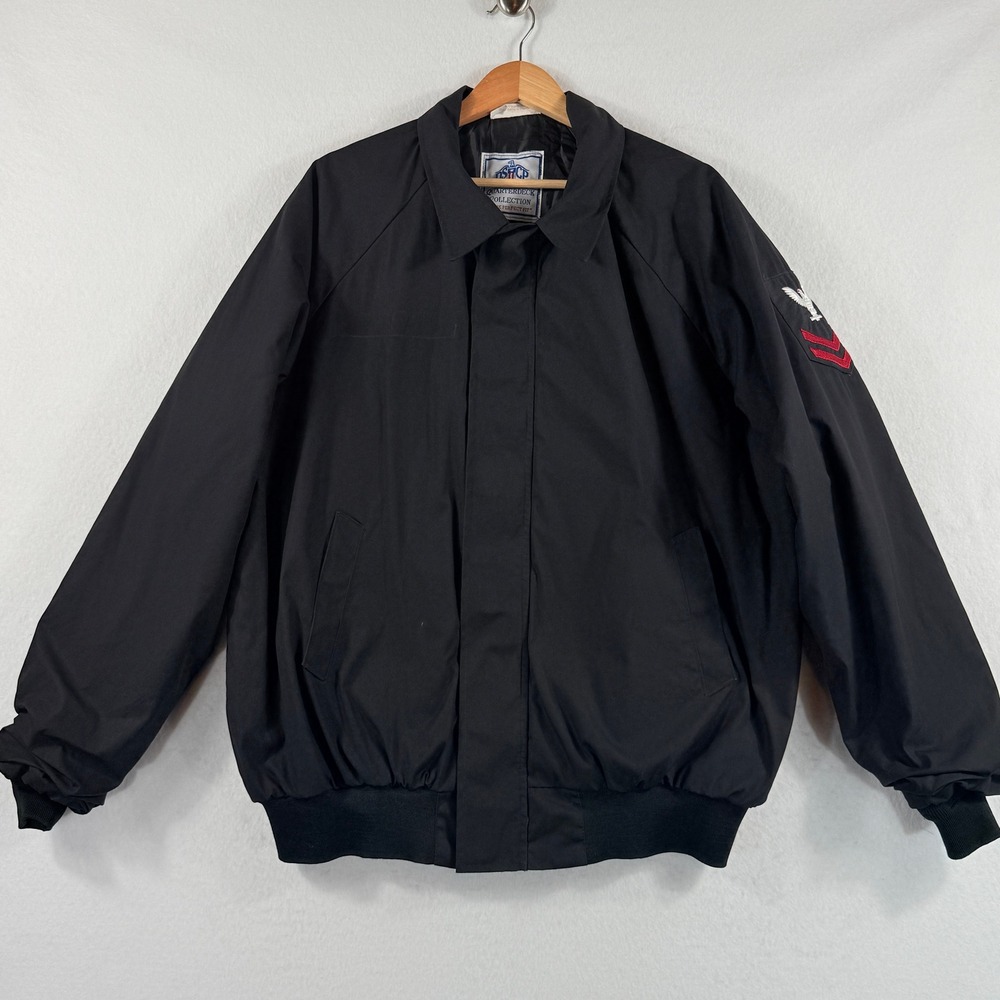 Quarterdeck DSCP US Navy Jacket Mens Large X-Long Black Military Surplus Rugged